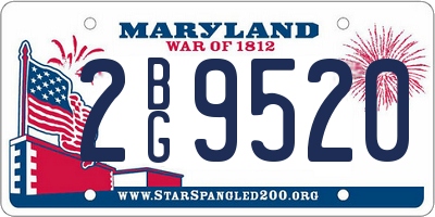 MD license plate 2BG9520