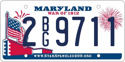 MD license plate 2BG9711