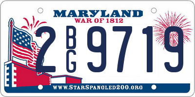 MD license plate 2BG9719