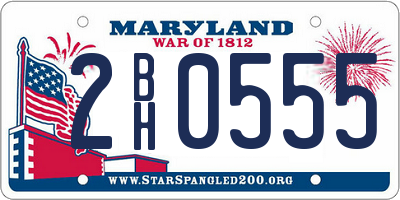 MD license plate 2BH0555