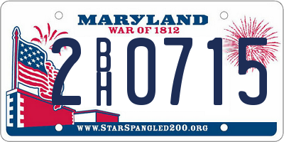 MD license plate 2BH0715