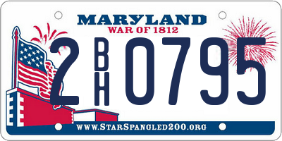MD license plate 2BH0795