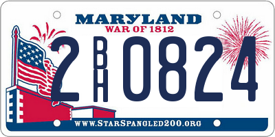 MD license plate 2BH0824
