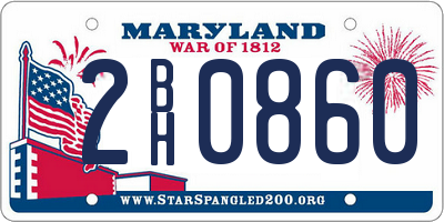 MD license plate 2BH0860