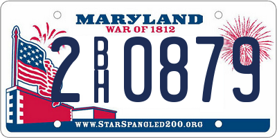 MD license plate 2BH0879
