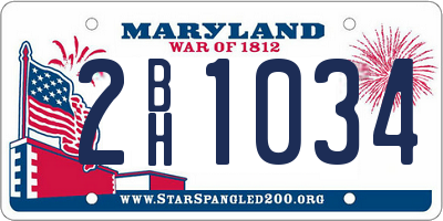 MD license plate 2BH1034