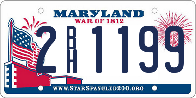 MD license plate 2BH1199