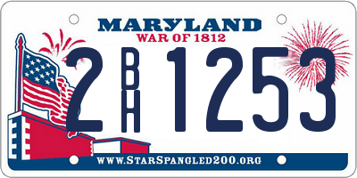 MD license plate 2BH1253