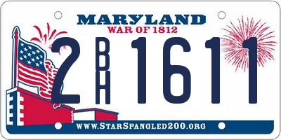 MD license plate 2BH1611