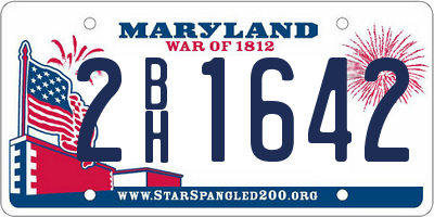 MD license plate 2BH1642