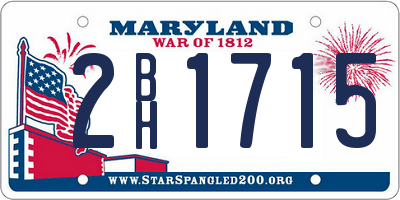 MD license plate 2BH1715