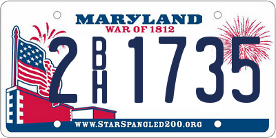 MD license plate 2BH1735