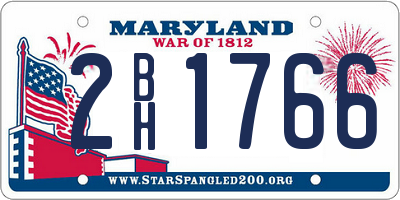 MD license plate 2BH1766