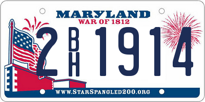 MD license plate 2BH1914