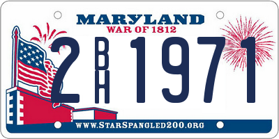 MD license plate 2BH1971
