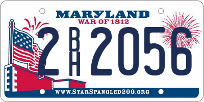 MD license plate 2BH2056
