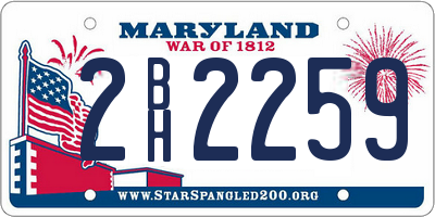 MD license plate 2BH2259