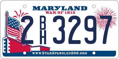 MD license plate 2BH3297