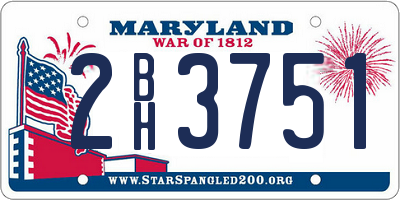 MD license plate 2BH3751