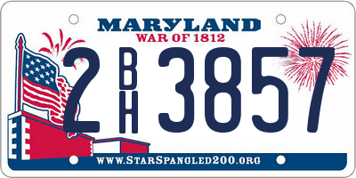 MD license plate 2BH3857