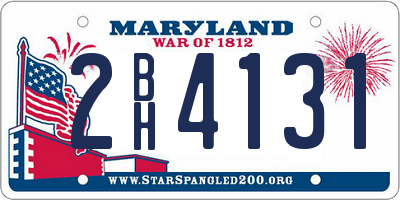 MD license plate 2BH4131