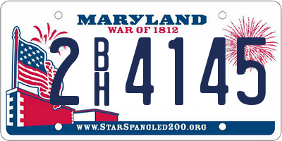 MD license plate 2BH4145