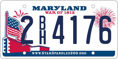 MD license plate 2BH4176