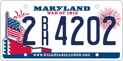 MD license plate 2BH4202