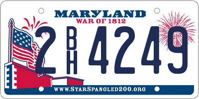 MD license plate 2BH4249