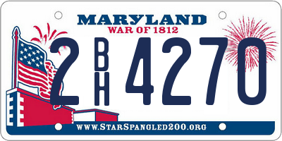 MD license plate 2BH4270