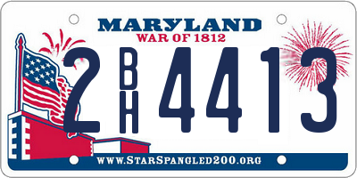 MD license plate 2BH4413