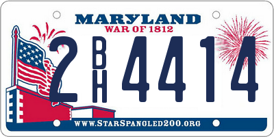 MD license plate 2BH4414