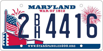 MD license plate 2BH4416