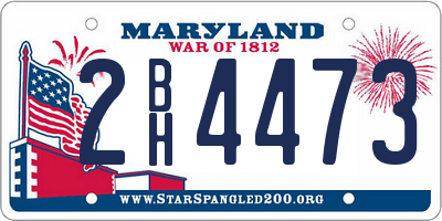 MD license plate 2BH4473