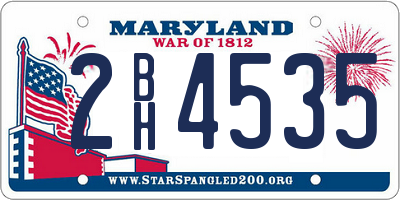 MD license plate 2BH4535