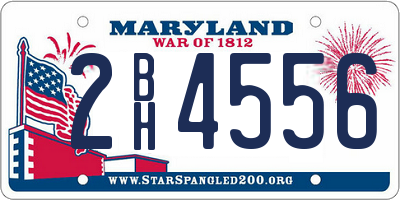 MD license plate 2BH4556