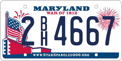 MD license plate 2BH4667