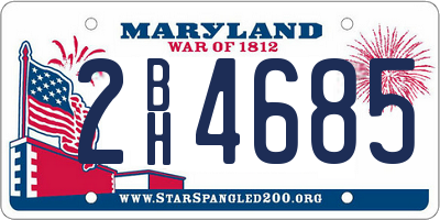 MD license plate 2BH4685