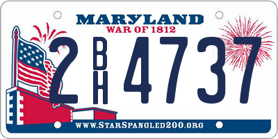 MD license plate 2BH4737