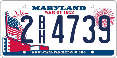 MD license plate 2BH4739