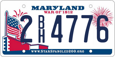 MD license plate 2BH4776
