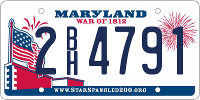 MD license plate 2BH4791