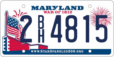 MD license plate 2BH4815