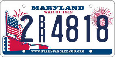 MD license plate 2BH4818
