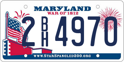 MD license plate 2BH4970