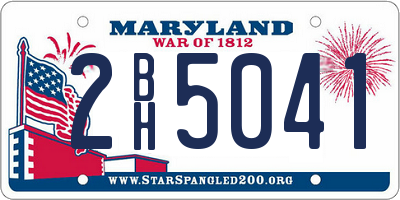 MD license plate 2BH5041
