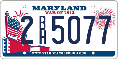 MD license plate 2BH5077
