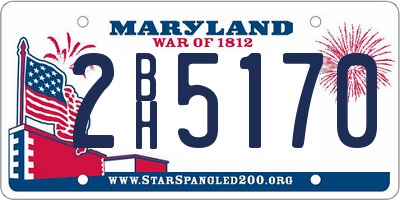 MD license plate 2BH5170