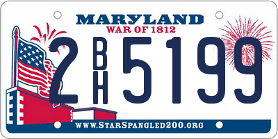 MD license plate 2BH5199