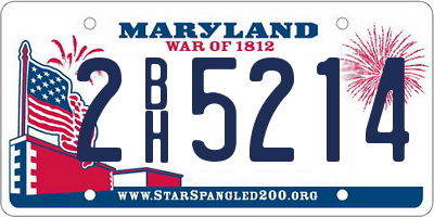 MD license plate 2BH5214